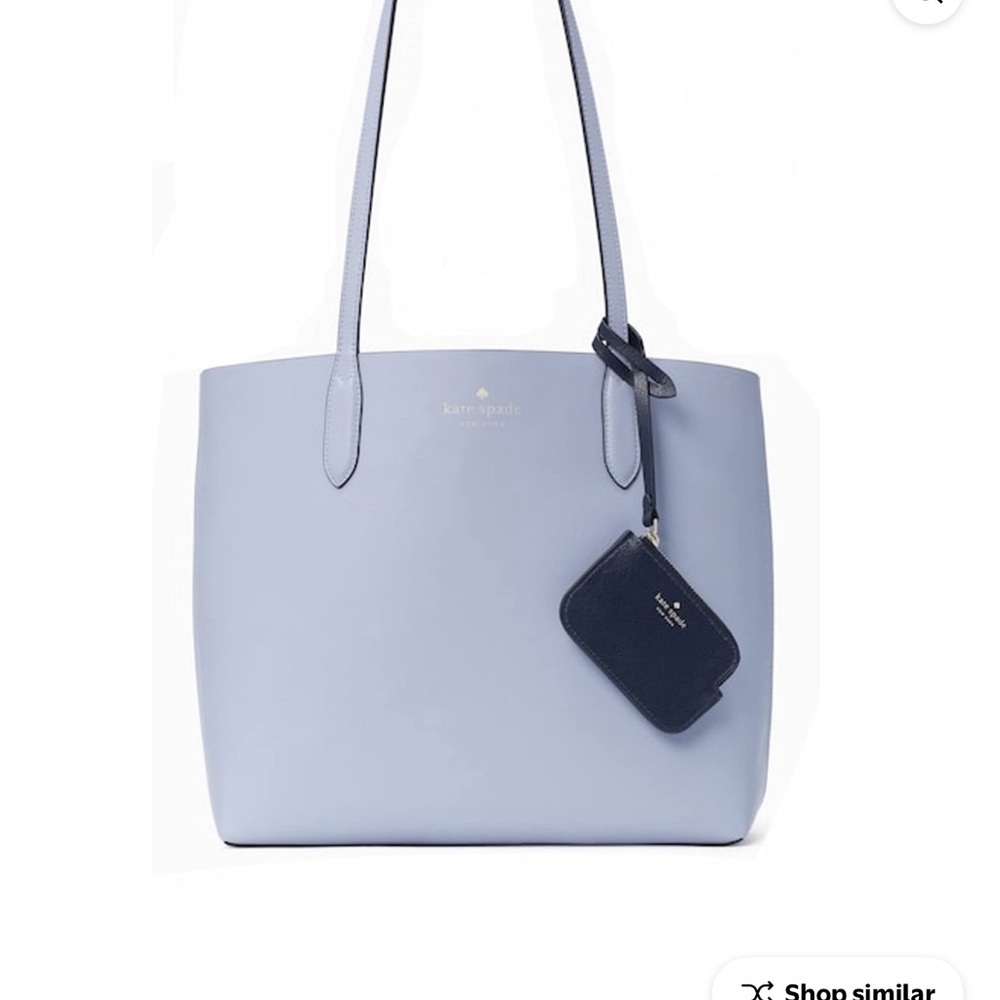 NEW! Kate Spade Ava Reversible Tote Candied Flower Blue. Comes new with tags